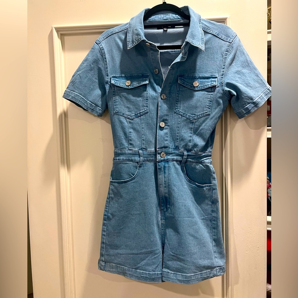 Misguided Denim Romper